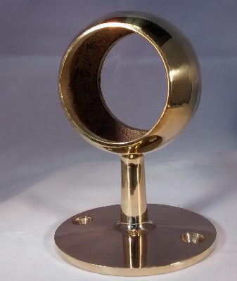 Flush Center Post - Polished Brass - 1.5 OD