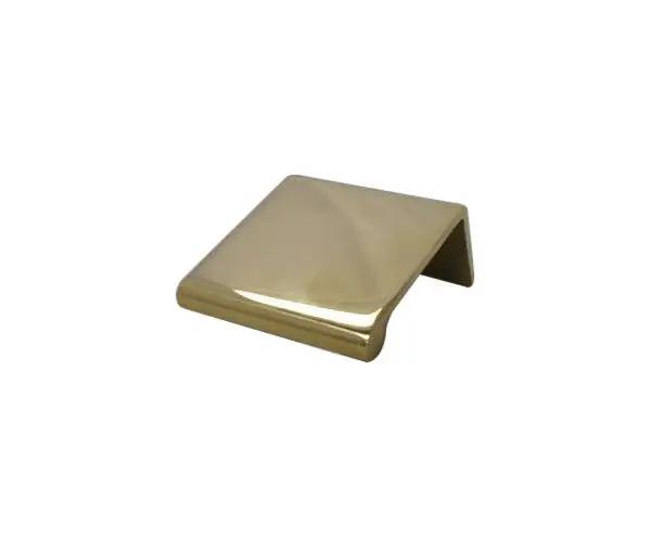 Polished Brass Tap 1-1/2" x 1-1/2" Cabinet/Drawer Pull - Trade Diversified